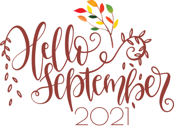 Transparent September Design Welcome August for Hello September for September