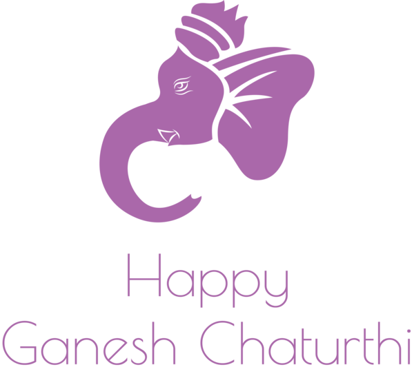 Transparent Ganesh Chaturthi Logo Design Violet for Vinayaka Chaturthi for Ganesh Chaturthi
