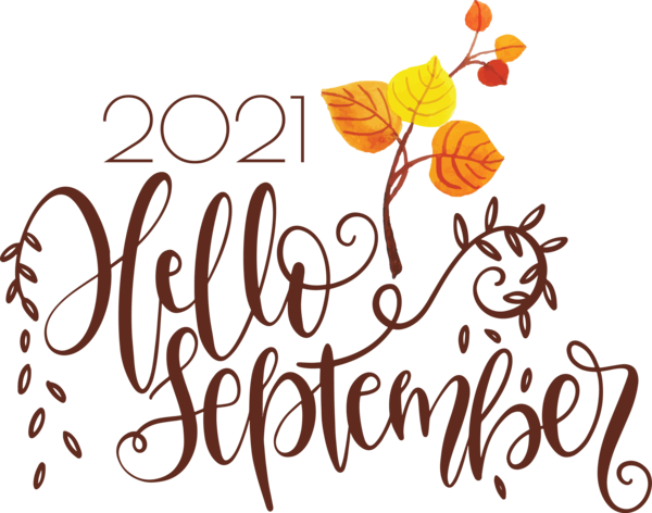 Transparent September Hello September September Floral design for Hello September for September