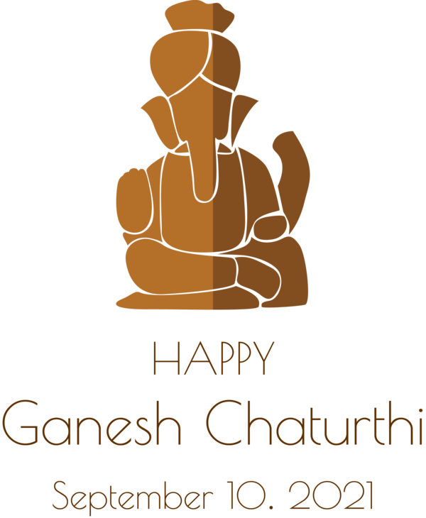 Transparent Ganesh Chaturthi Vector Design Logo for Vinayaka Chaturthi for Ganesh Chaturthi