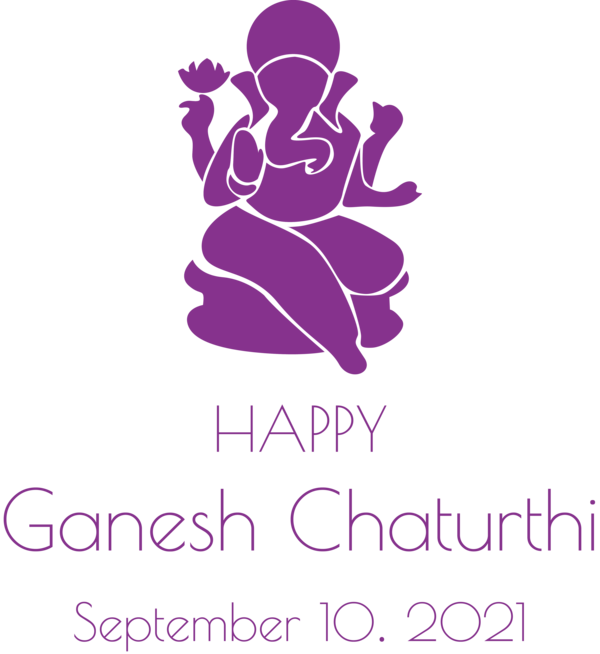 Transparent Ganesh Chaturthi Vector Design Logo for Vinayaka Chaturthi for Ganesh Chaturthi