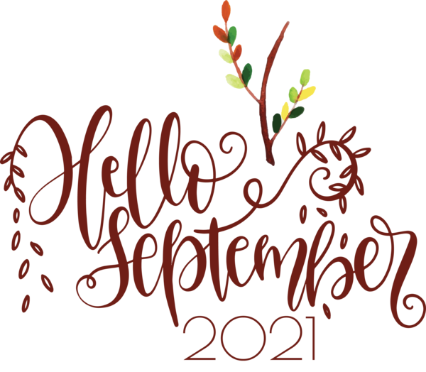 Transparent September 2020 Floral Design Design for Hello September for September