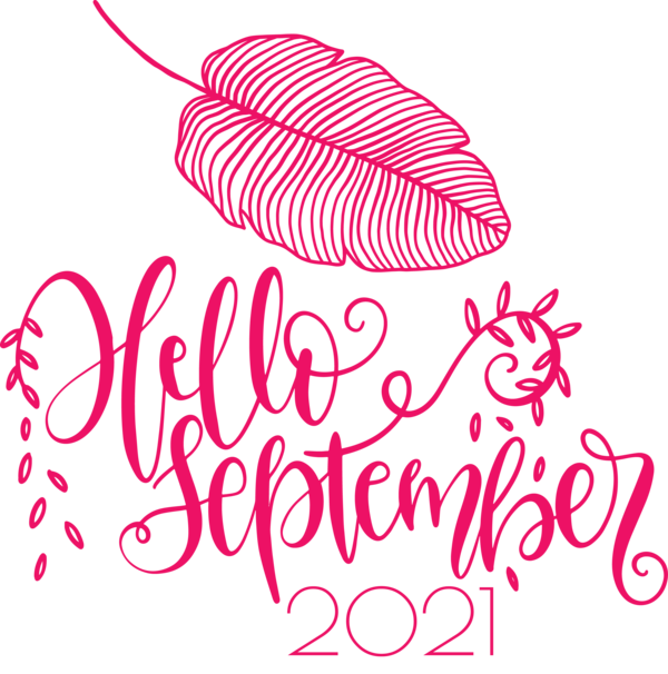 Transparent September Design Welcome August for Hello September for September