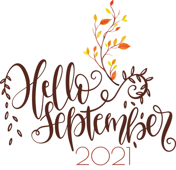 Transparent September Welcome August Design 2020 for Hello September for September