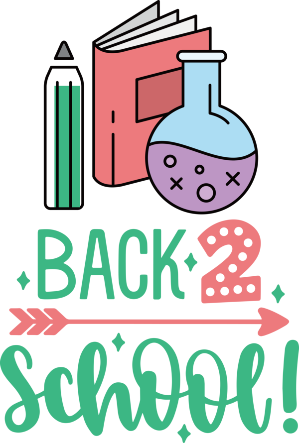 Transparent Back to School Green Line Happiness for Welcome Back to School for Back To School