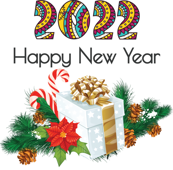 Transparent New Year Christmas Day Christmas gift Transparency for Happy New Year 2022 for New Year