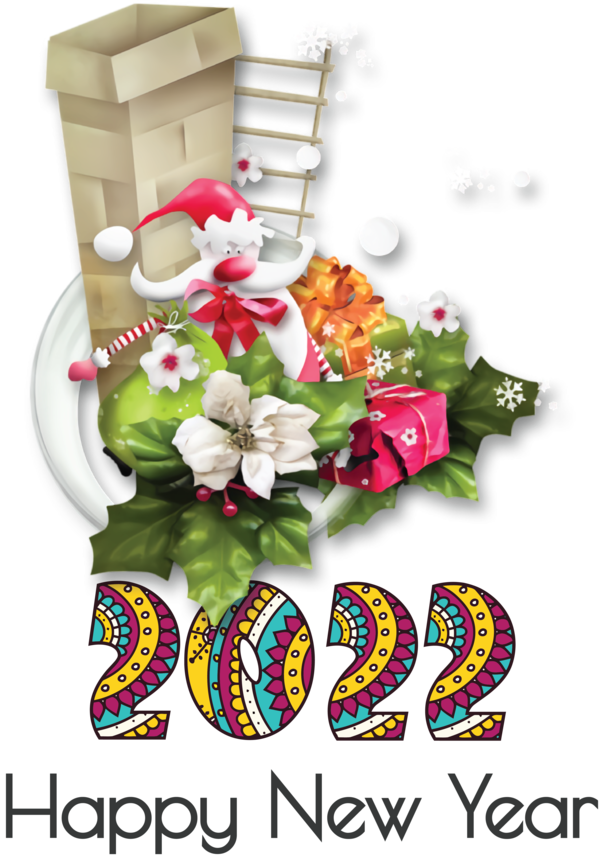 Transparent New Year Drawing Design Picture Frame for Happy New Year 2022 for New Year