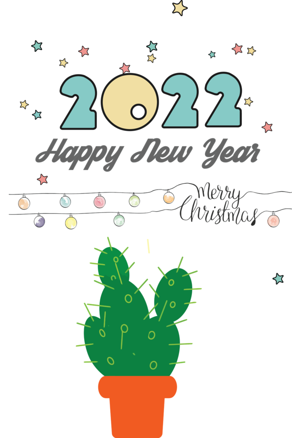 Transparent New Year Leaf Flower Logo for Happy New Year 2022 for New Year