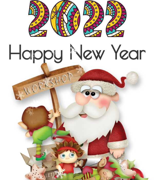 Transparent New Year Christmas Day Krampus Bauble for Happy New Year 2022 for New Year