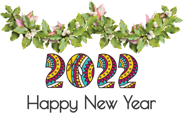 Transparent New Year Christmas Day Design Drawing for Happy New Year 2022 for New Year