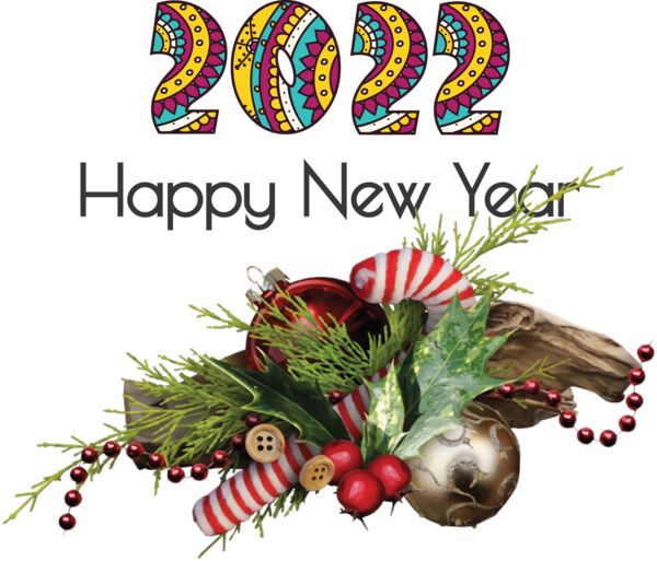 Transparent New Year Christmas Day Animation Drawing for Happy New Year 2022 for New Year