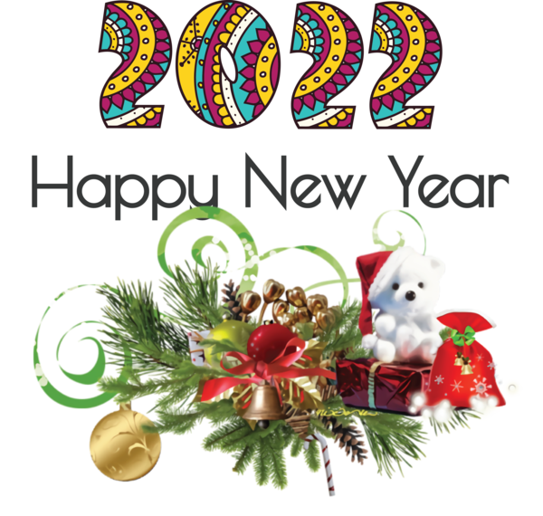 Transparent New Year Christmas Day Bauble Santa Claus for Happy New Year 2022 for New Year
