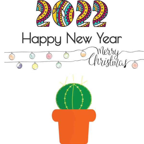Transparent New Year Logo Design Plant for Happy New Year 2022 for New Year