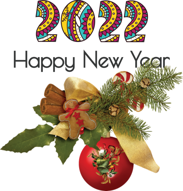 Transparent New Year New Year Bauble Christmas Day for Happy New Year 2022 for New Year