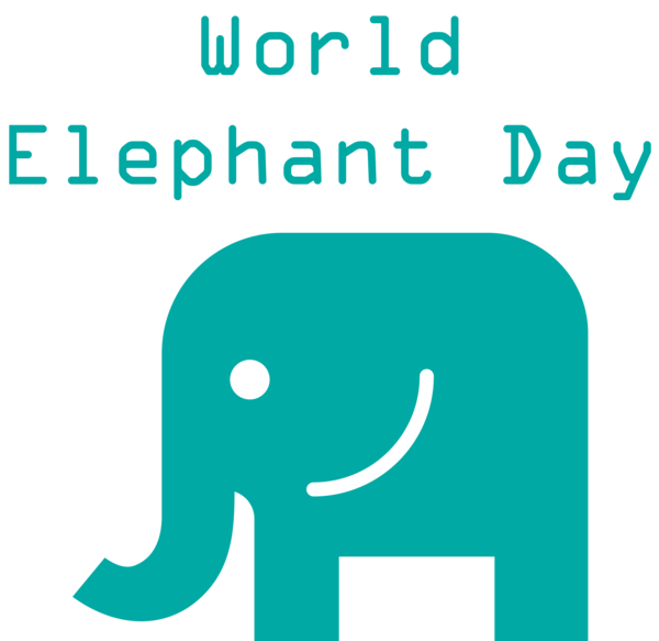 Transparent World Elephant Day Elephants Logo Green for Elephant Day for World Elephant Day