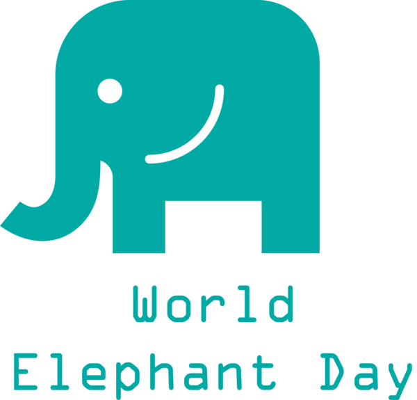 Transparent World Elephant Day Elephants Logo Indian elephant for Elephant Day for World Elephant Day