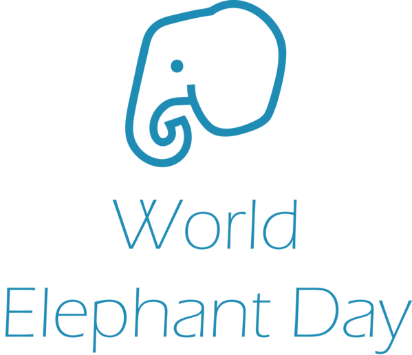 Transparent World Elephant Day Logo Design Line for Elephant Day for World Elephant Day
