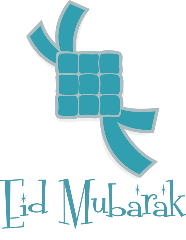 Transparent Eid al Fitr Logo Line Design for Ketupat for Eid Al Fitr