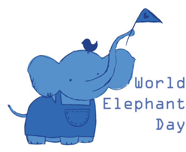 Transparent World Elephant Day Elephants Elephant Cartoon for Elephant Day for World Elephant Day