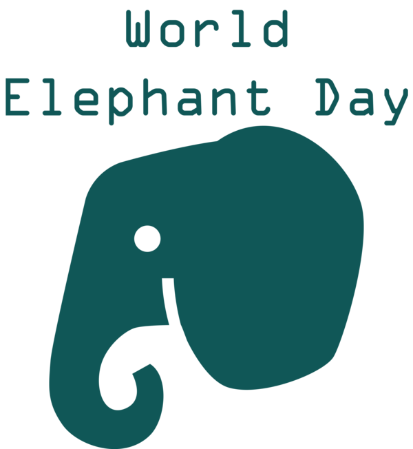 Transparent World Elephant Day Logo Indian River Citrus Museum Green for Elephant Day for World Elephant Day