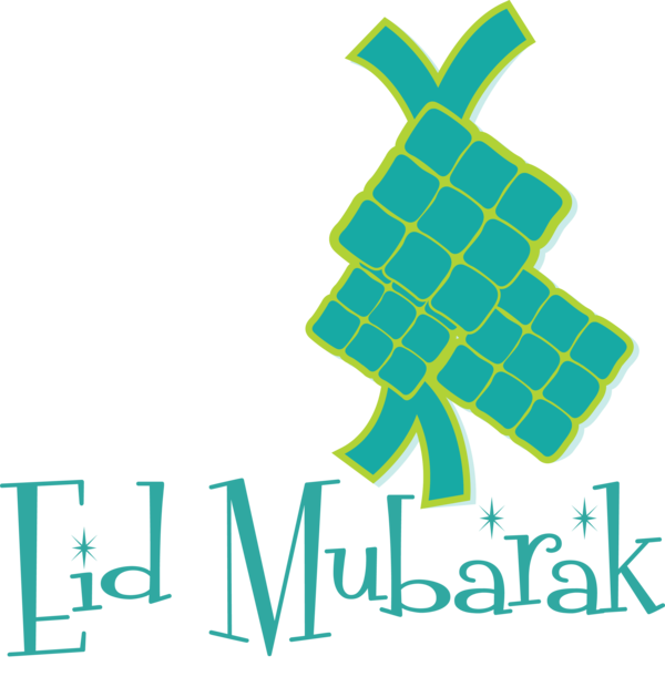 Transparent Eid al Fitr Logo Design Green for Ketupat for Eid Al Fitr