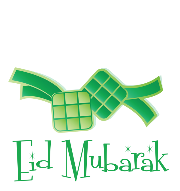 Transparent Eid al Fitr Logo Symbol Green for Ketupat for Eid Al Fitr