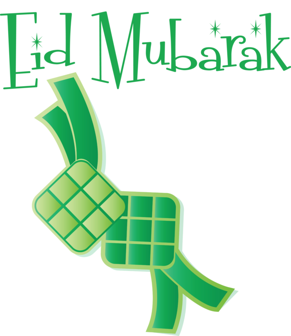 Transparent Eid al Fitr Logo Design Green for Ketupat for Eid Al Fitr