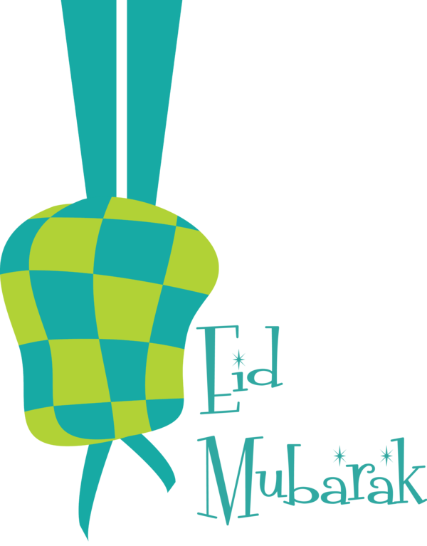 Transparent Eid al Fitr Logo Design Green for Ketupat for Eid Al Fitr