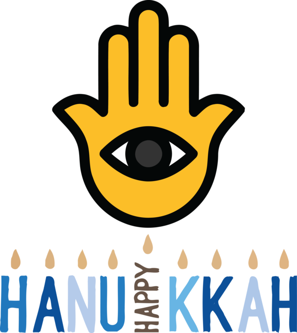 Transparent Hanukkah Religious symbol Star of David Hamsa for Happy Hanukkah for Hanukkah
