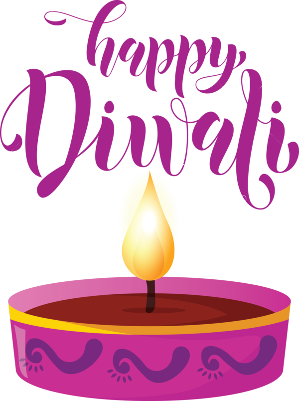 Transparent Diwali Purple Meter for Happy Diwali for Diwali