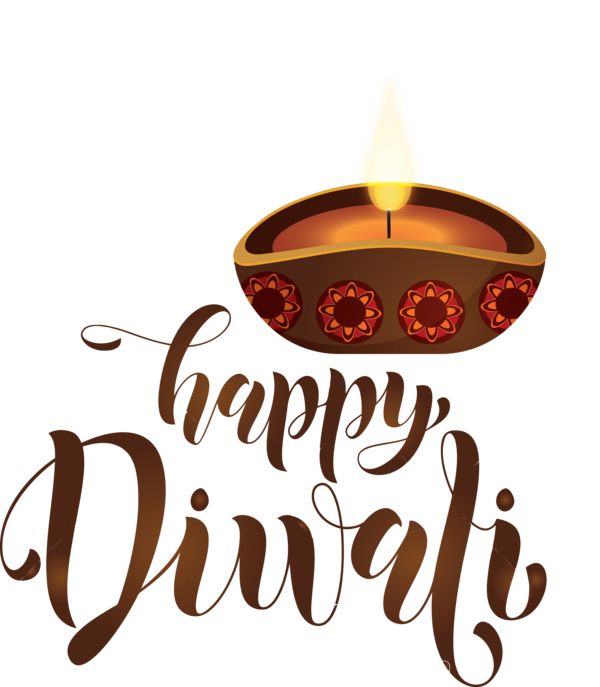 Transparent Diwali Logo Font Design for Happy Diwali for Diwali