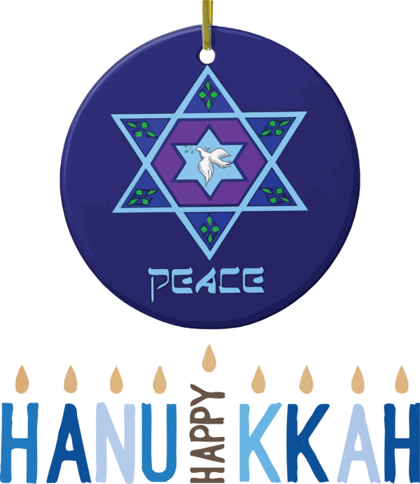 Transparent Hanukkah Necklace Pendant Star of David for Happy Hanukkah for Hanukkah