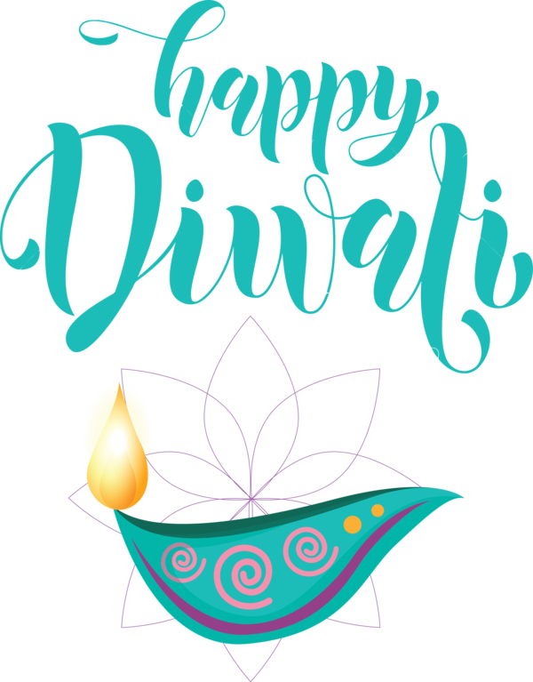 Transparent Diwali Logo Plant Water for Happy Diwali for Diwali