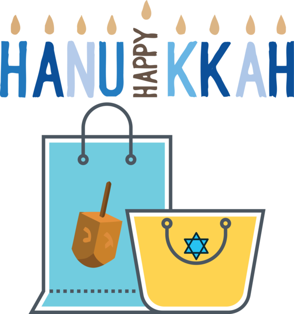 Transparent Hanukkah Logo Cartoon Line art for Happy Hanukkah for Hanukkah