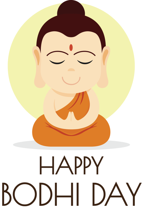 Transparent Bodhi Day Smile Logo Cartoon for Bodhi for Bodhi Day