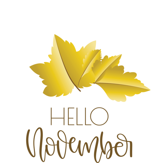 Transparent Thanksgiving Leaf Drawing Logo for Hello November for Thanksgiving