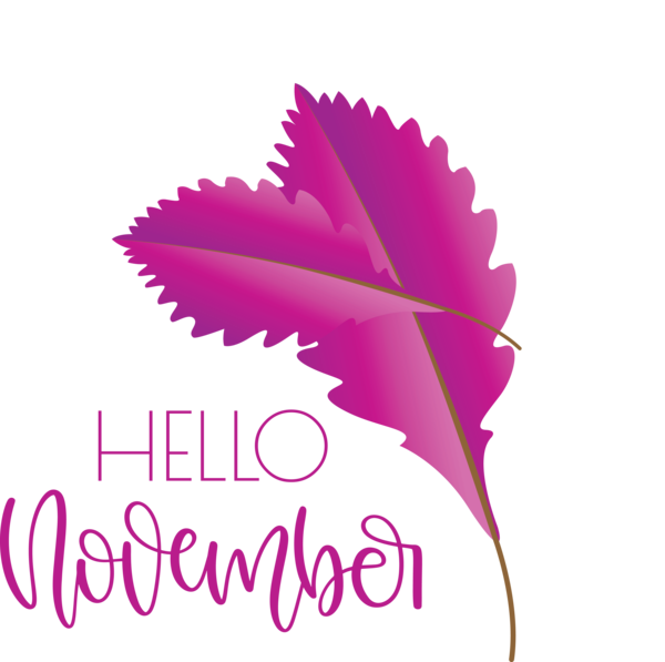 Transparent Thanksgiving Leaf Drawing Logo for Hello November for Thanksgiving