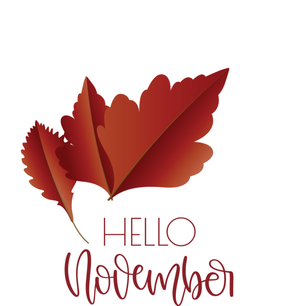 Transparent Thanksgiving Leaf November CNABio for Hello November for Thanksgiving
