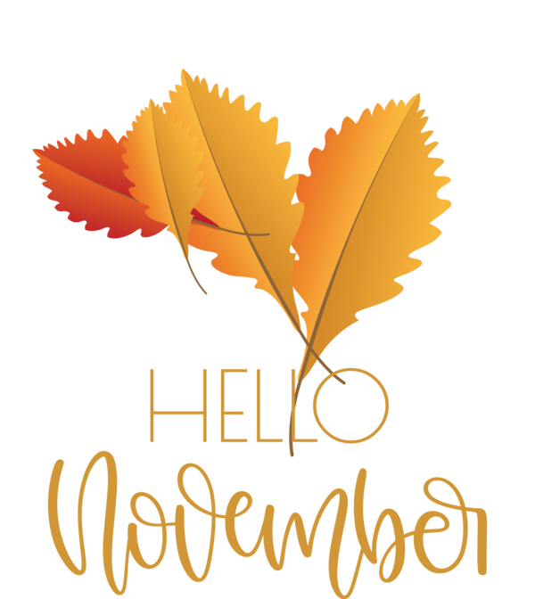 Transparent Thanksgiving Wall Sticker Decal for Hello November for Thanksgiving