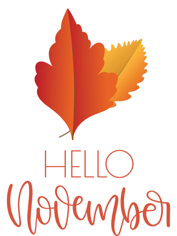 Transparent Thanksgiving Logo Leaf Tree for Hello November for Thanksgiving