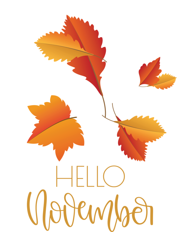 Transparent Thanksgiving November Logo Leaf for Hello November for Thanksgiving
