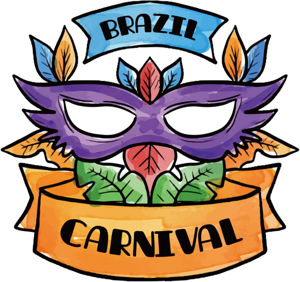 Transparent Brazilian Carnival Logo Character Recreation for Carnaval for Brazilian Carnival