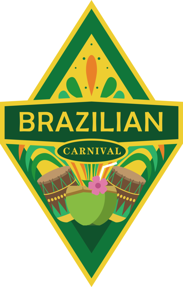 Transparent Brazilian Carnival Logo Television Design for Carnaval for Brazilian Carnival