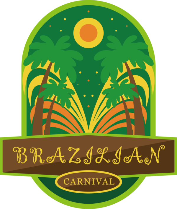 Transparent Brazilian Carnival Logo Font Green for Carnaval for Brazilian Carnival