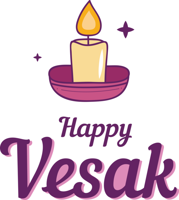 Transparent Vesak Logo Line Vesak for Buddha Day for Vesak