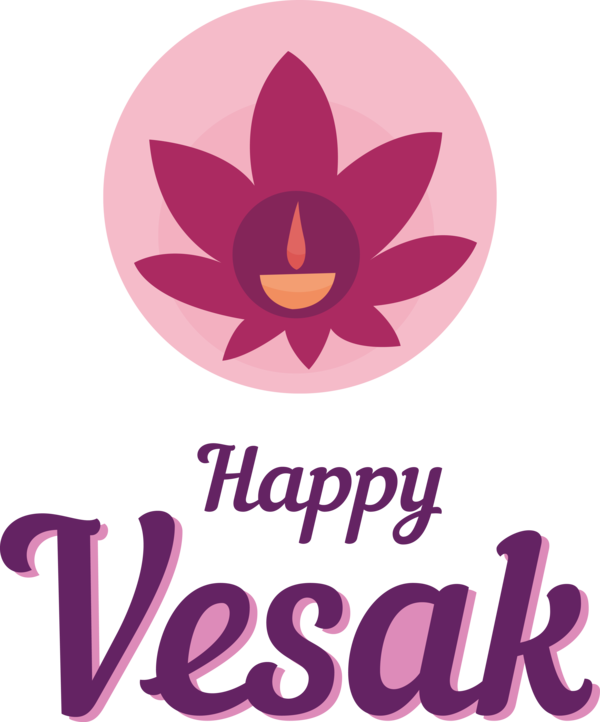 Transparent Vesak Logo Flower Meter for Buddha Day for Vesak