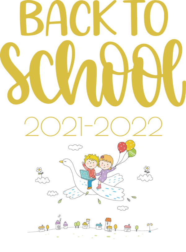 Transparent Back to School Cartoon Design Yellow for Welcome Back to School for Back To School