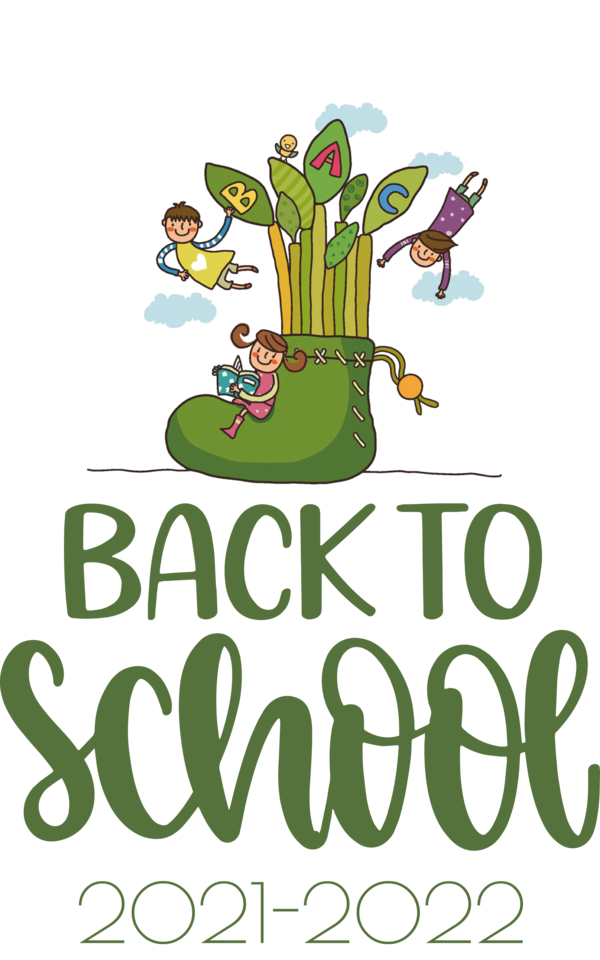 Transparent Back to School Logo Green Tree for Welcome Back to School for Back To School