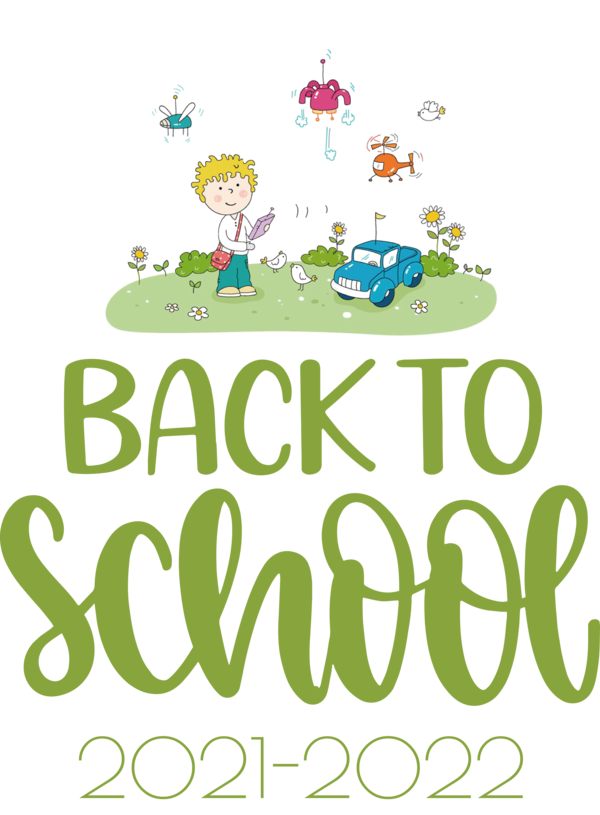 Transparent Back to School Logo Green Design for Welcome Back to School for Back To School