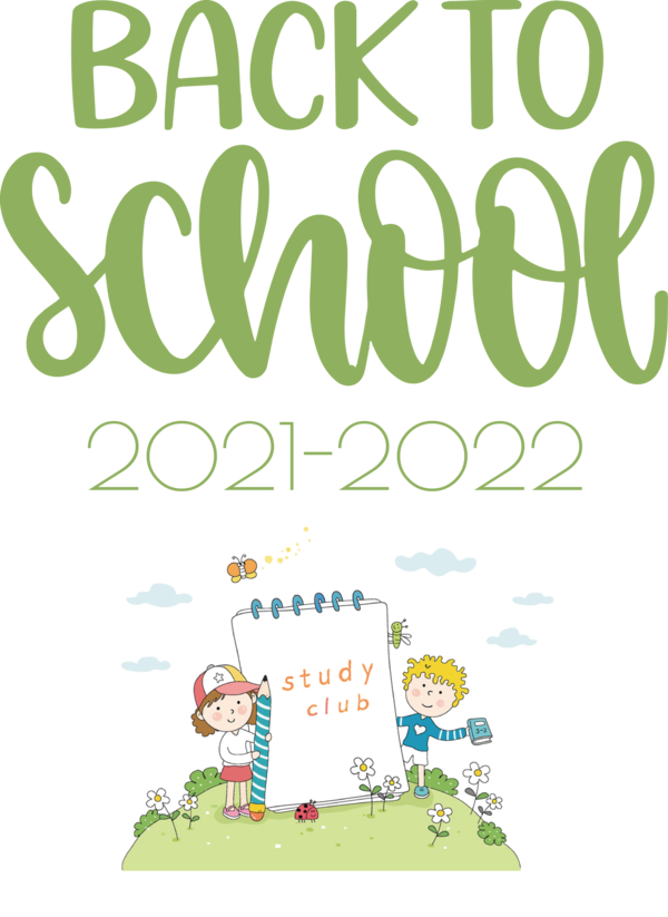 Transparent Back to School Logo Green Line for Welcome Back to School for Back To School